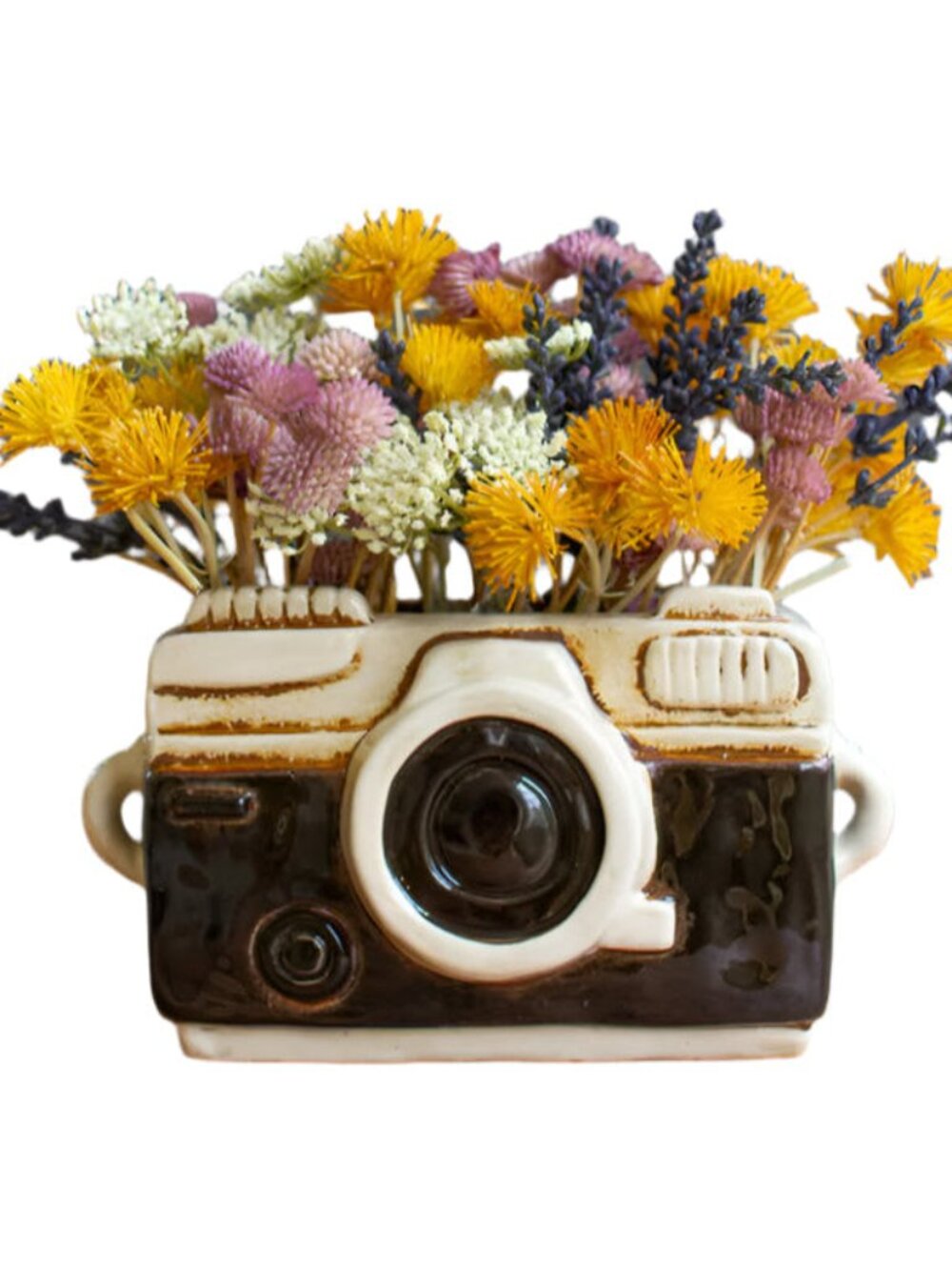 Ceramic Camera Planter - Picture 2 of 4